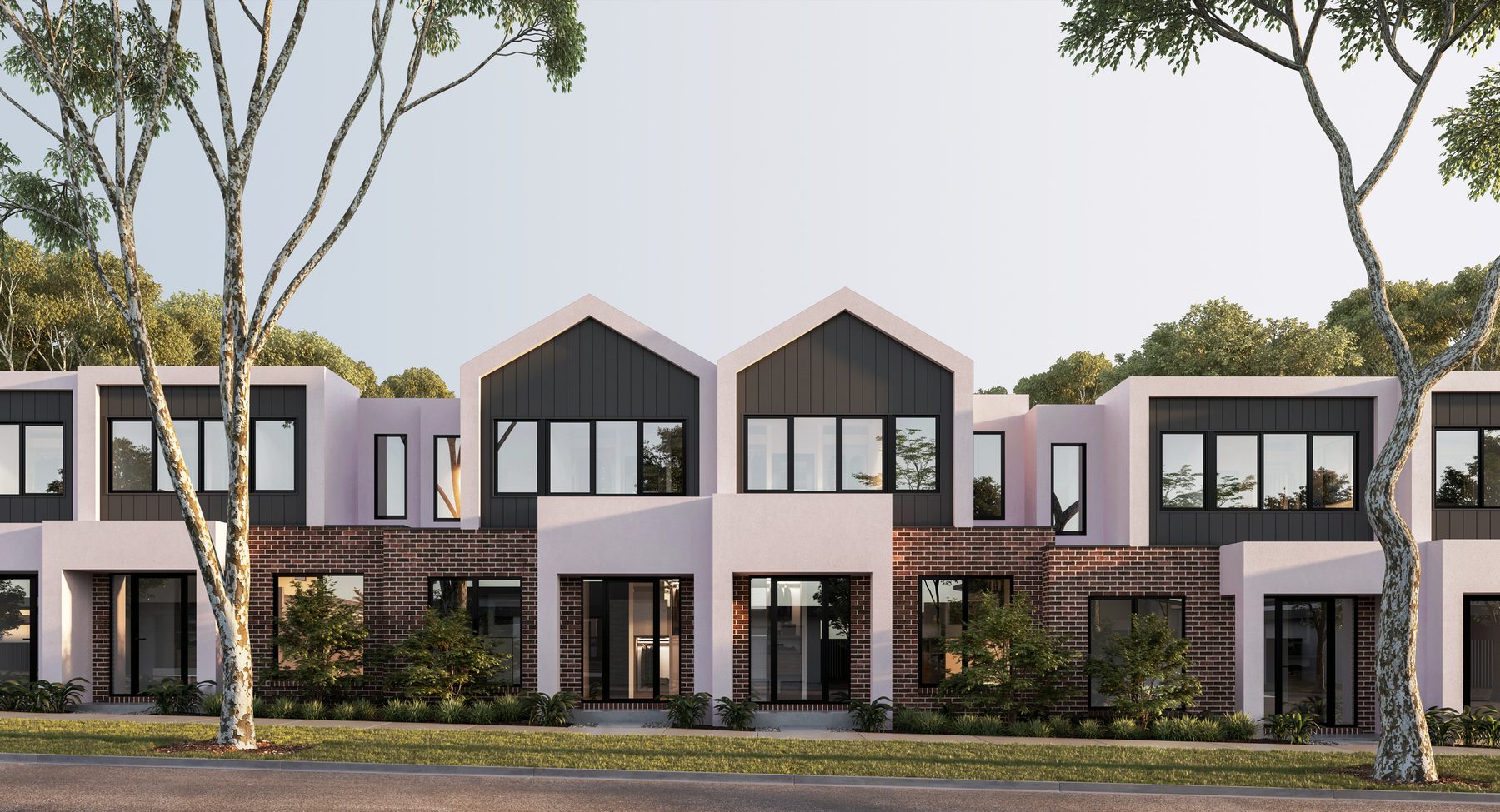 Completed Elliott townhome terrace